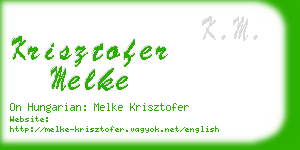 krisztofer melke business card